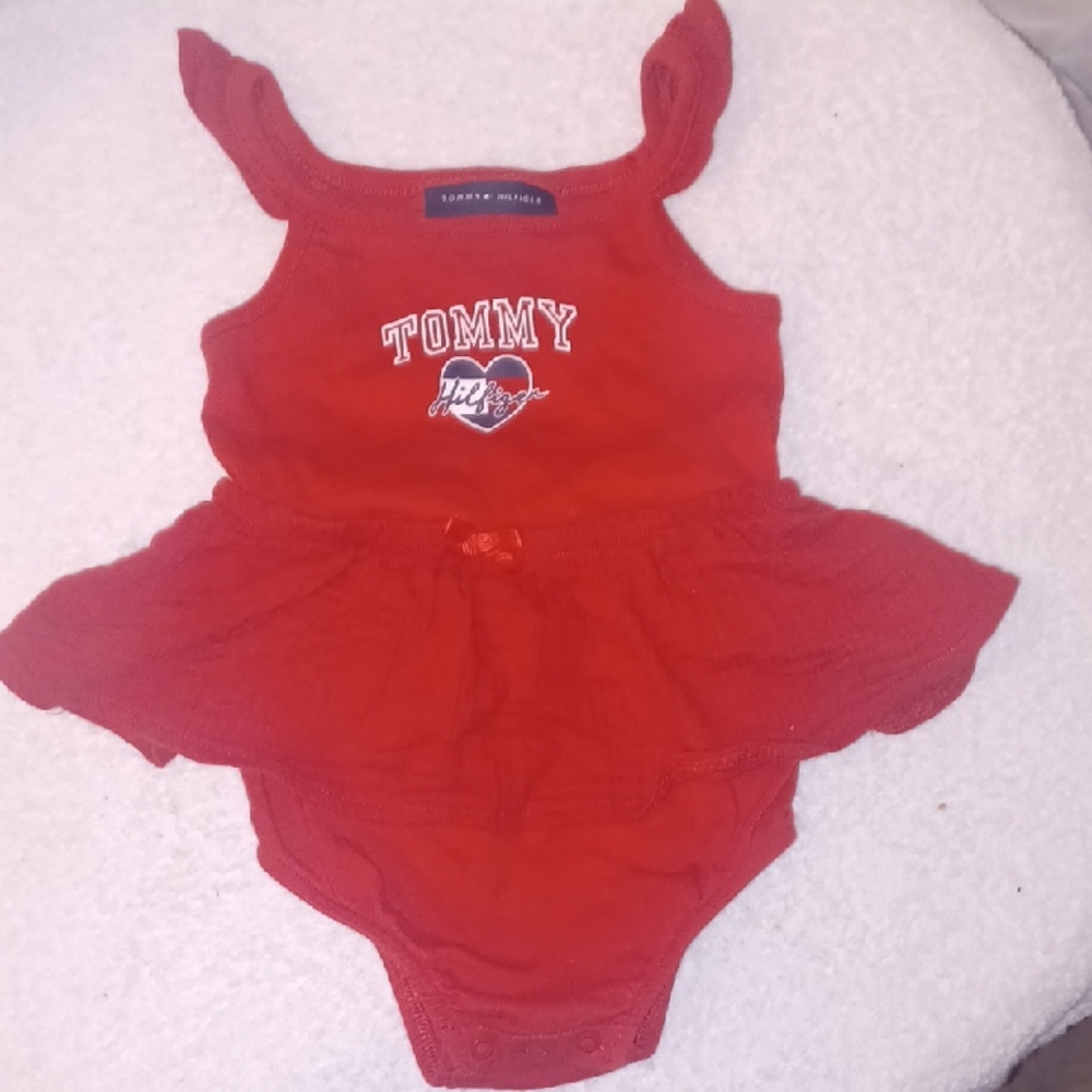 Tommy Hilfiger Red Infant Romper Dress